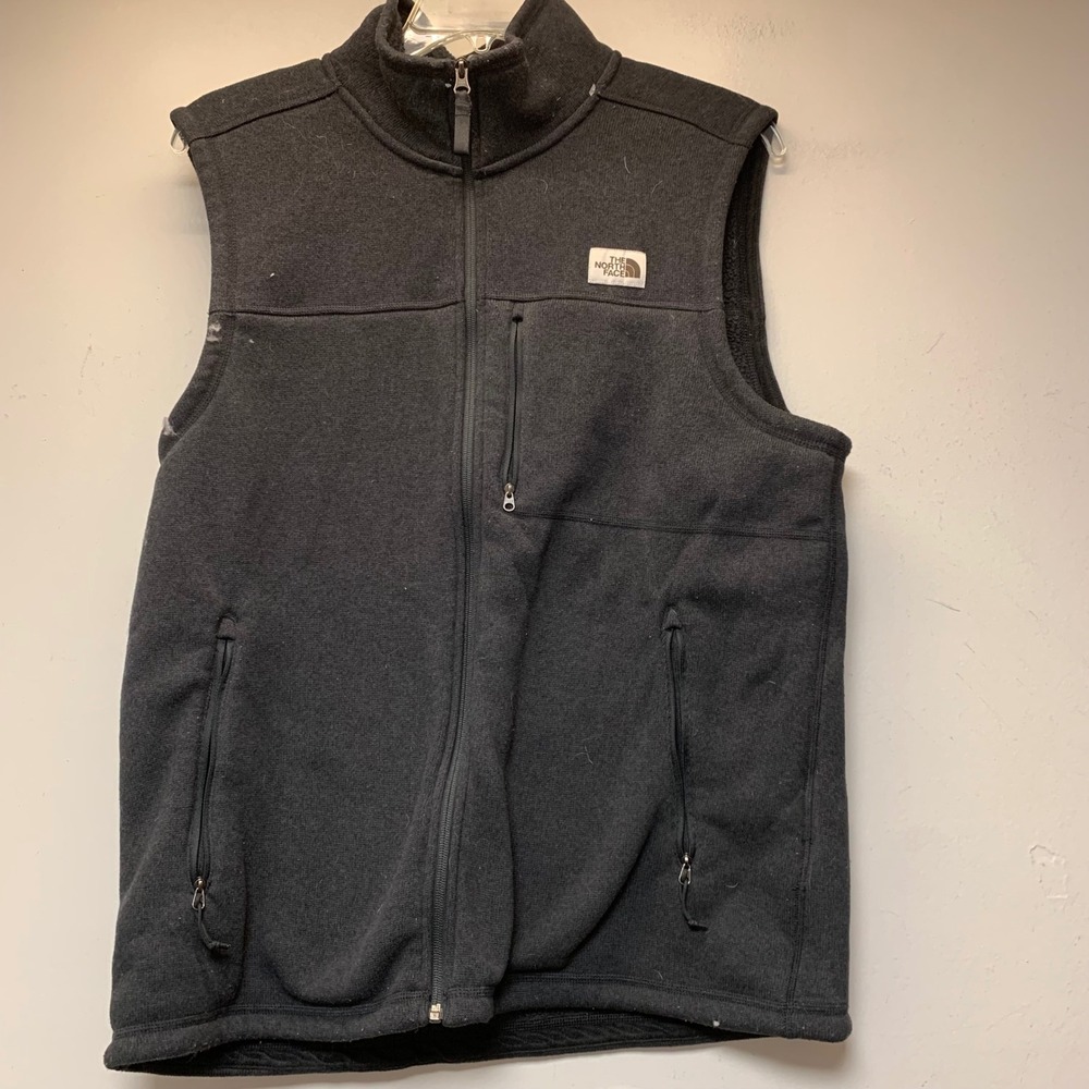 The North Face Gordon Lyons Vest Mens XL Black Excellent Sweater Knit Fleece